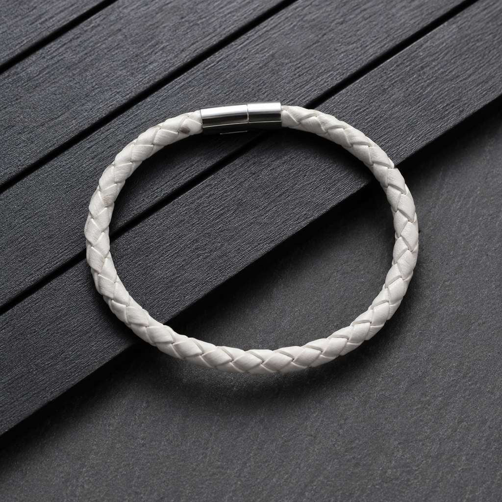 Arctic Weave Leather Bracelet