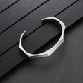 Titan Edge Silver Cuff Bracelet